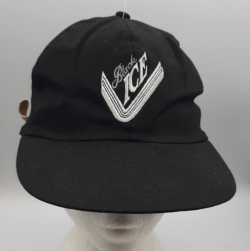 Vintage Black Ice Beer Headline Headware Baseball Hat Adjustable Embroidered